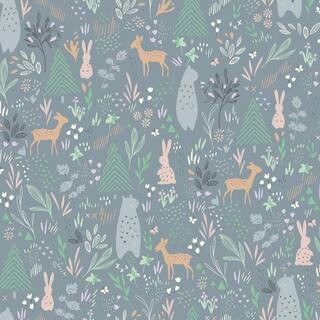 RoomMates 28.29 sq.ft. Spring Forest Pals Peel and Stick Wallpaper RMK12121RL - The Home Depot | The Home Depot
