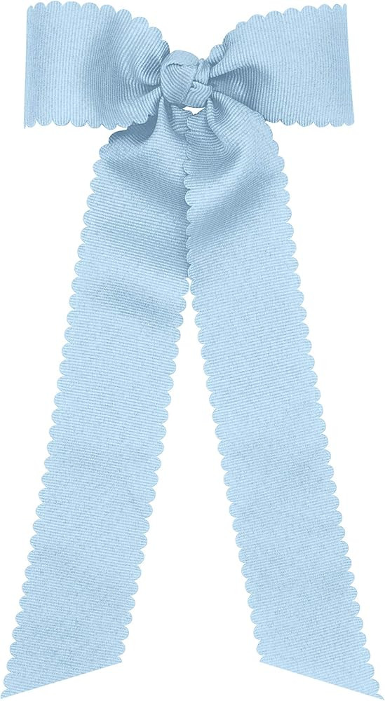 Wee Ones Girl's Grosgrain Bowtie with Streamer Tails and Scalloped Edge | Amazon (US)