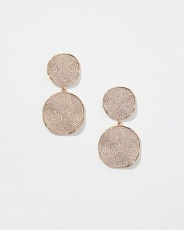 Gold Tone Pavé Drop Earrings | Chico's