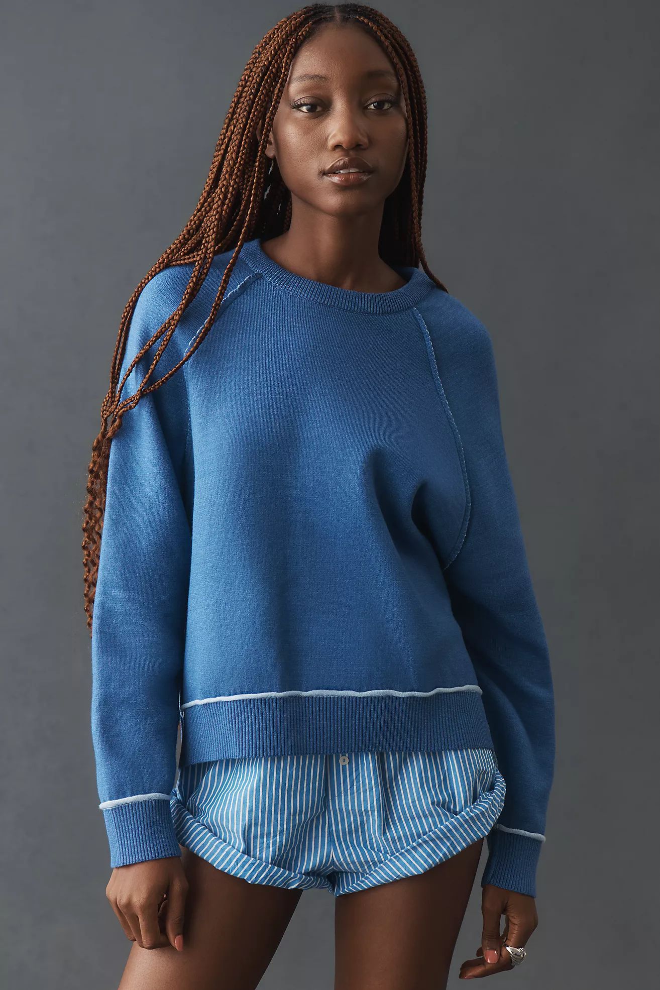 Pilcro Cozy Crew-Neck Sweatshirt | Anthropologie (US)