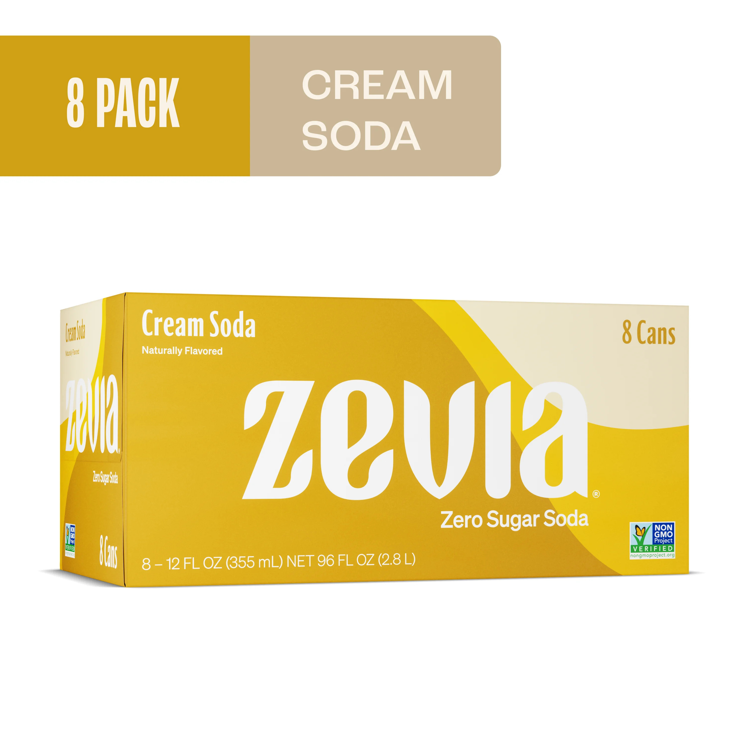 Zevia Zero Calorie, No Sugar Cream Soda Pop, 12 fl oz, 8 Pack Cans | Walmart (US)