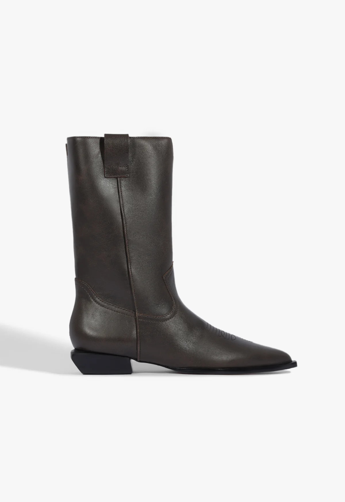 Brown Leather Bootie Ashley | SCHUTZ | Schutz (US)