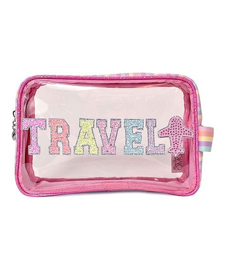 Pink 'Travel' Cosmetic Bag. | Zulily
