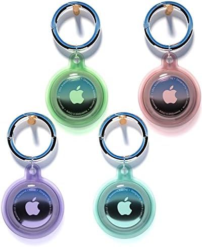 4 Pack Airtag Keychain Waterproof, Air Tag Holder for Apple Airtag GPS Tracker, Soft Full-Body Sh... | Amazon (US)