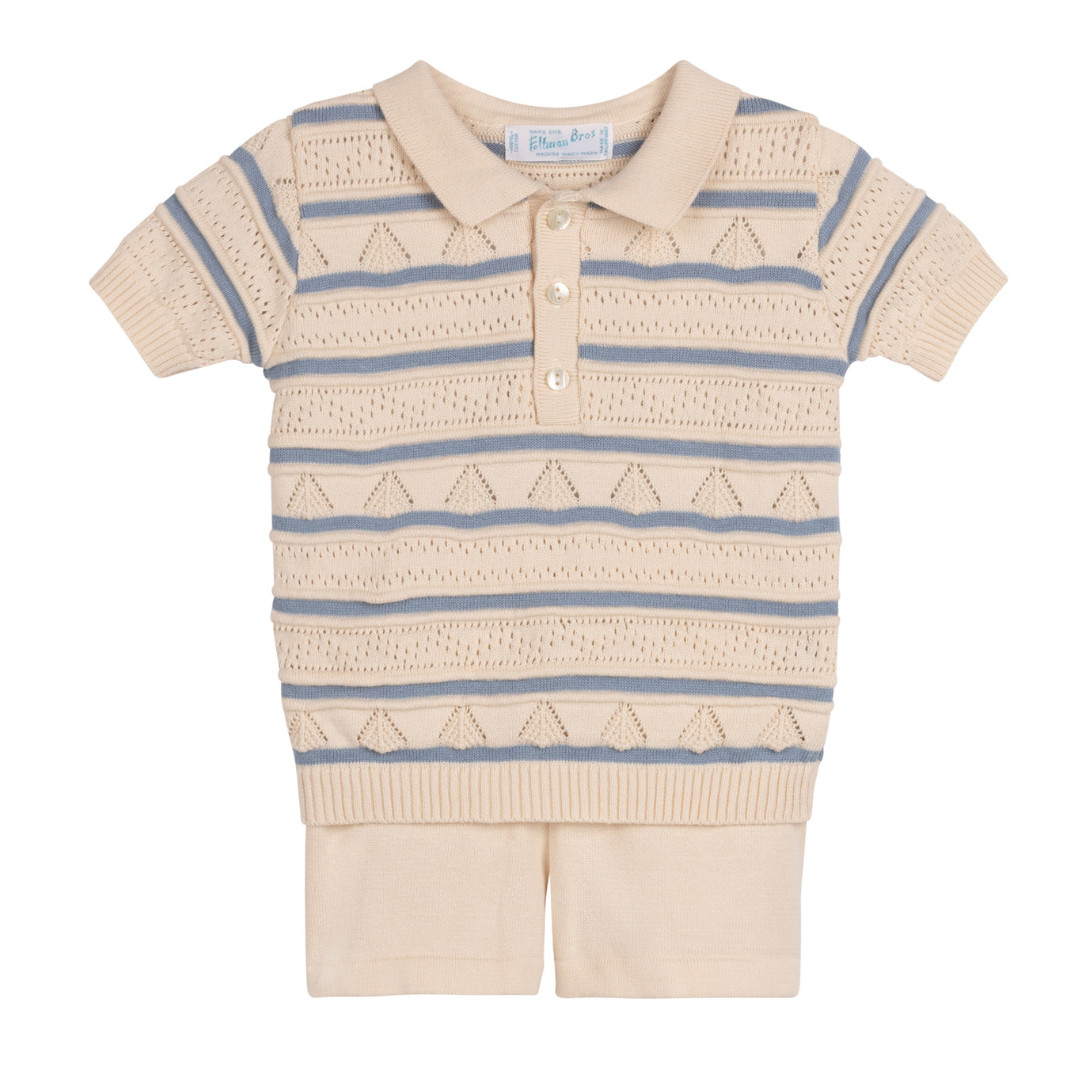 Boys Pointelle Striped Knit Set | Feltman Brothers