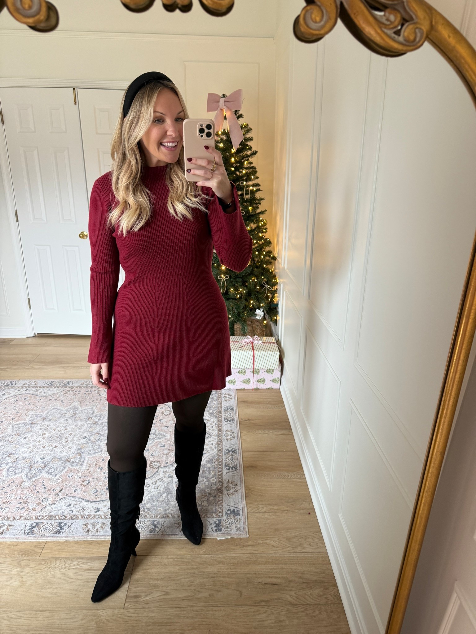 Holiday party dress - winter outfit - sweater dress - wearing a med

#LTKSeasonal #LTKMidsize #LTKHoliday