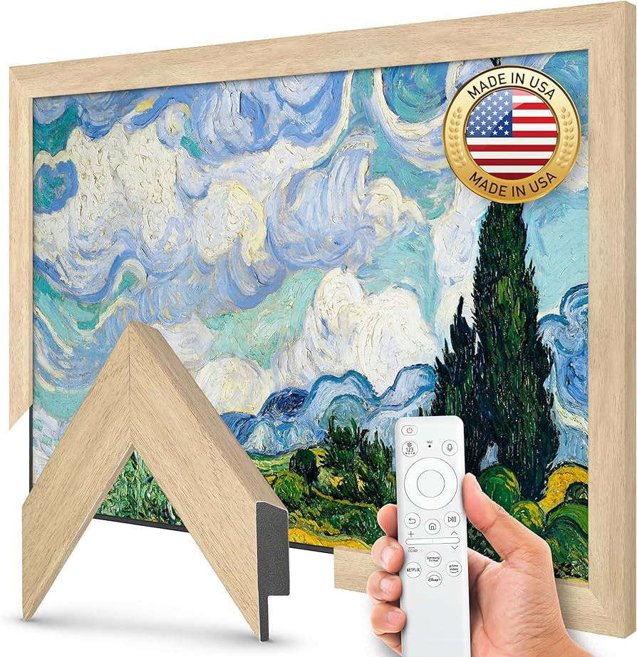 Museum Maple 55" Slim Deco TV Frame - Compatible ONLY with Samsung The Frame TVs (Fits 2021-2026,... | Amazon (US)