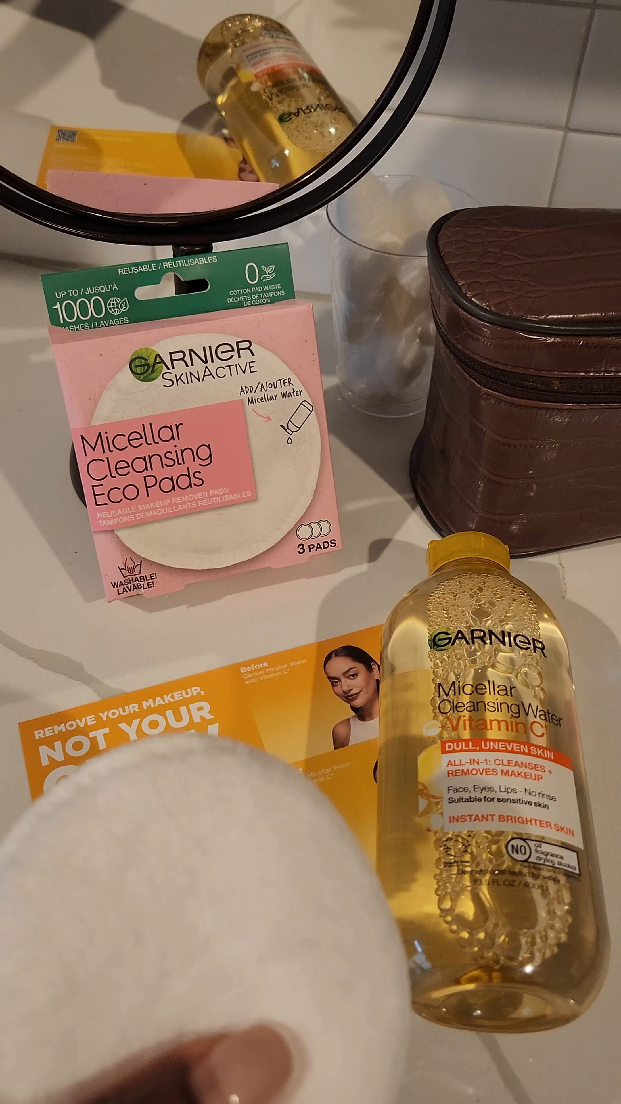 Can't stop talking about Garnier's vitamin c Micellar Cleansing Water. The reusable eco pads are an added bonus

#LTKBeauty #LTKSaleAlert #LTKselfcare