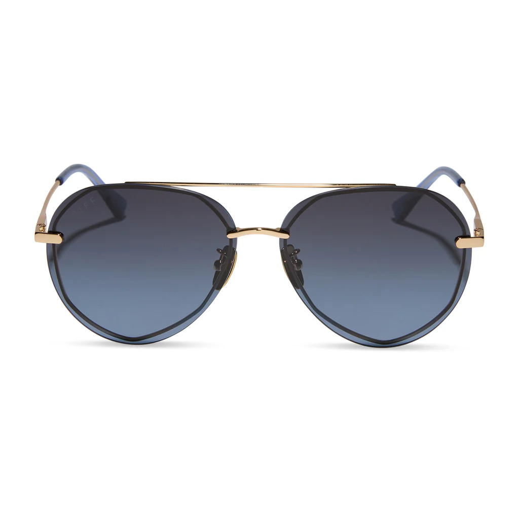 COLOR: gold   blue gradient sunglasses | DIFF Eyewear