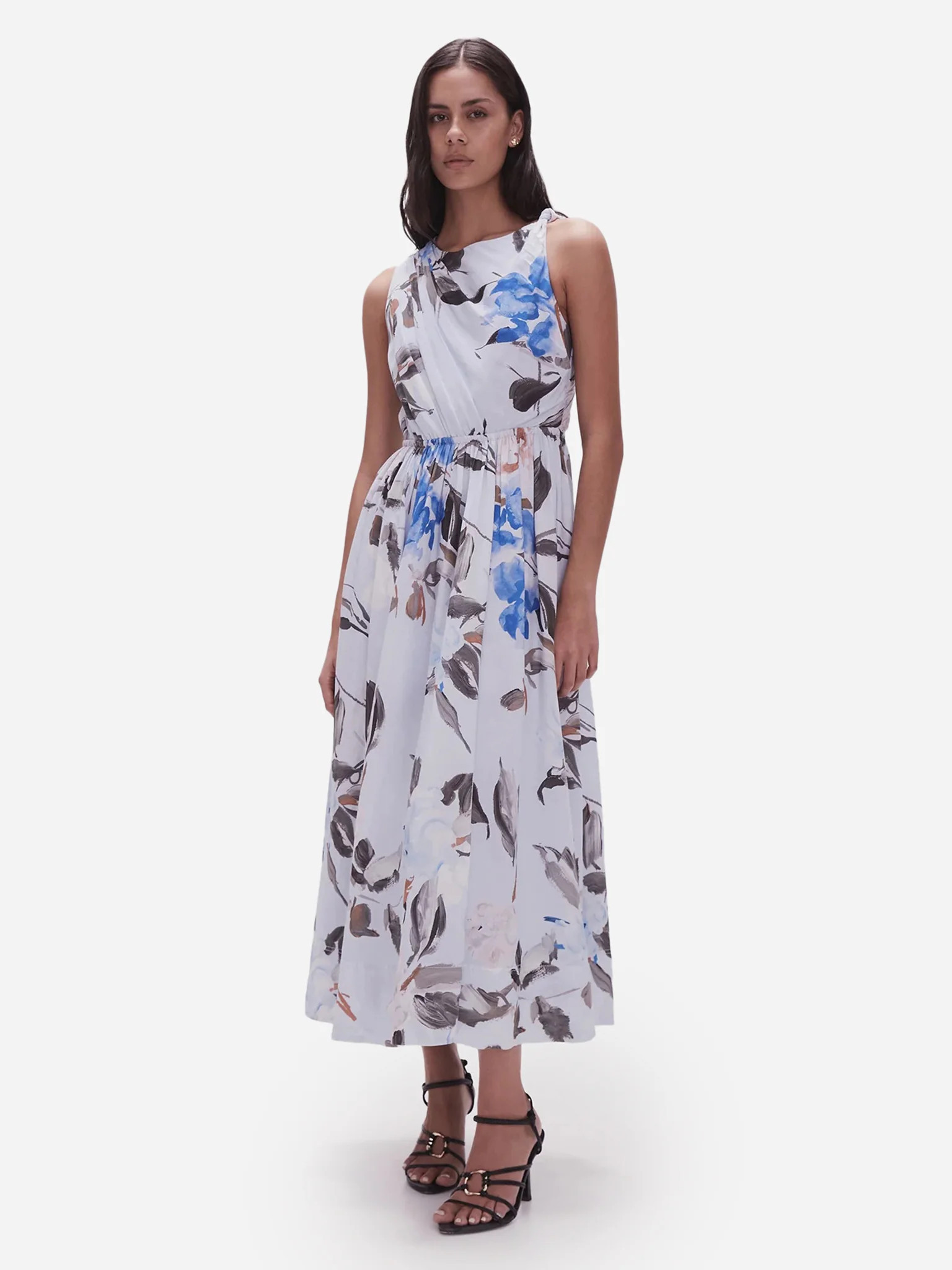 AJE Women's Abbey Twisted Midi Dress | Saint Bernard