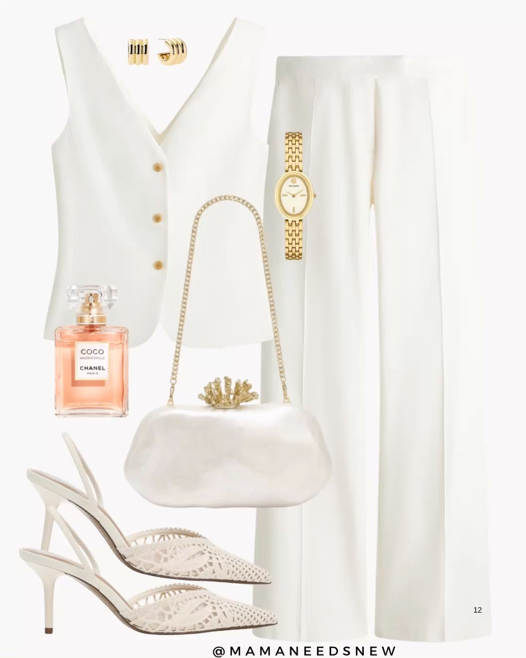 A spring / summer outfit with a matching linen blend vest and trousers set, clutch bag, heels 🤍

#LTKSeasonal #LTKootd #LTKSaleAlert