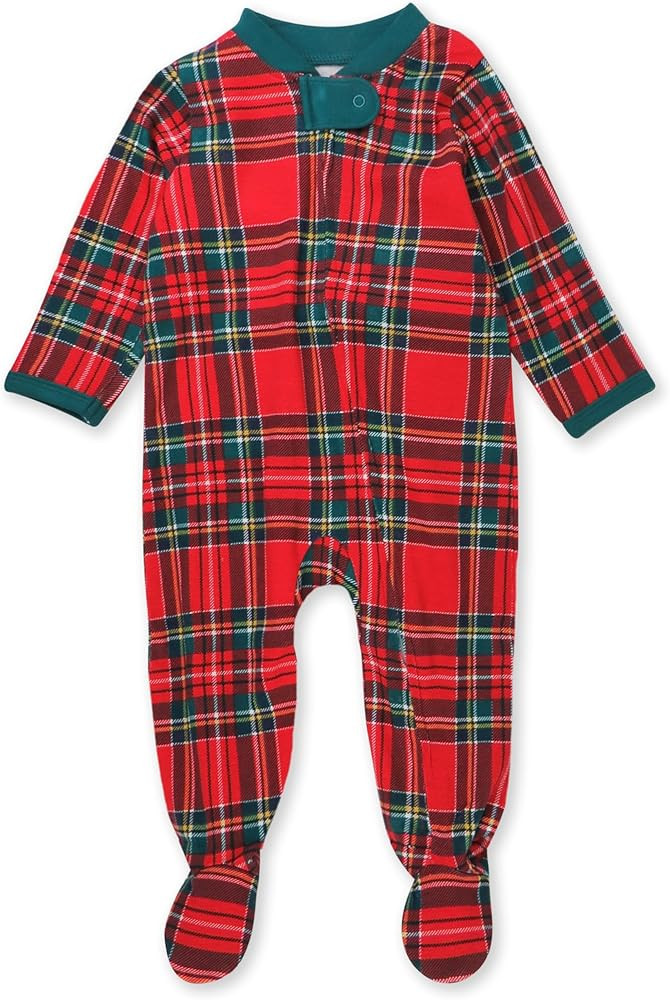 HonestBaby Baby Holiday Sleep & Play Footed One-Piece Pajama Sleeper 100% Organic Cotton | Amazon (US)