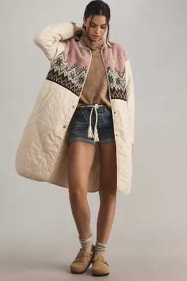 The Tierney Fairisle Mixed Coat | Anthropologie (US)