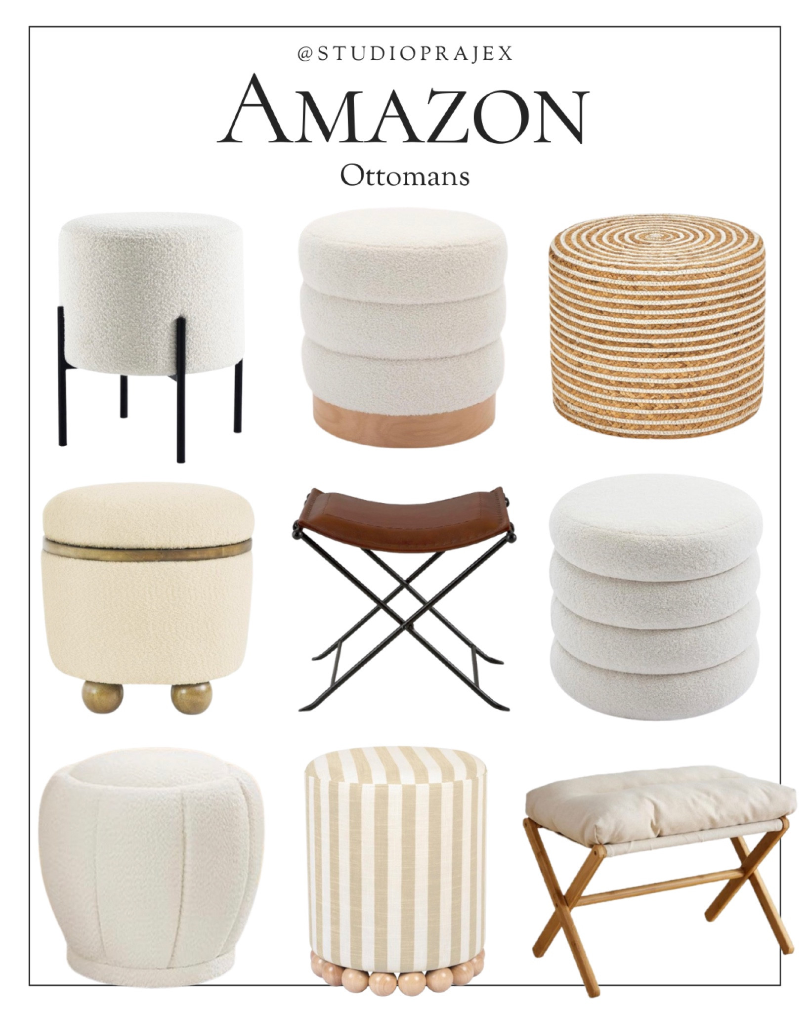Home | home decor | ottomans | living room furniture | bedroom furniture | entryway decor | amazon home | amazon home furniture | amazon home living room | amazon home finds | ottoman stools | interior design | designer looks for less | #LTKmostloved

#LTKfamily #LTKstyletip #LTKhome