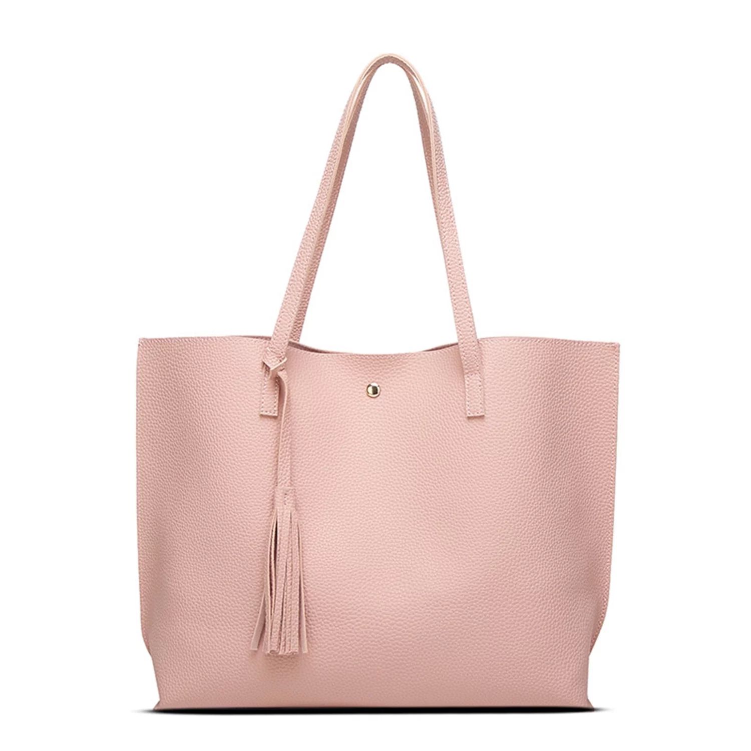 Reversible Tote Bags for Women, Synthetic Leather Tote Bag(Pink) - Walmart.com | Walmart (US)