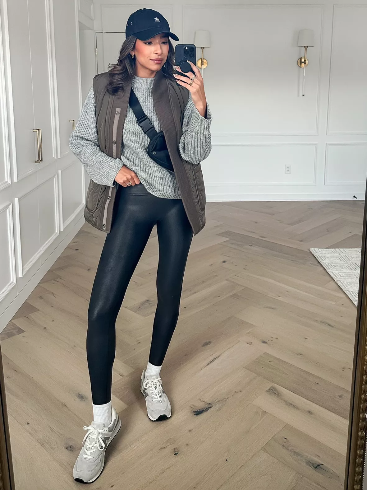 Grey Leggings with Black Dress Outfits (2 ideas & outfits)
