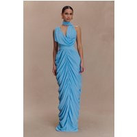 Alex Chiffon Maxi Dress - Blue I MESHKI I Size XS | MESHKI US