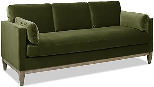 Jennifer Taylor Home Knox 84" Modern Farmhouse Sofa, Olive Green Performance Velvet | Amazon (US)