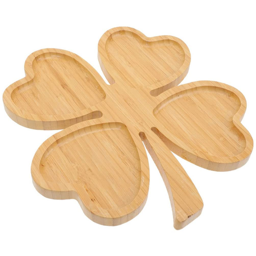 PRETYZOOM Wooden Heart-Shaped Serving Board, Shamrock Wood Appetizer Plates, Decorative Food Serv... | Amazon (US)