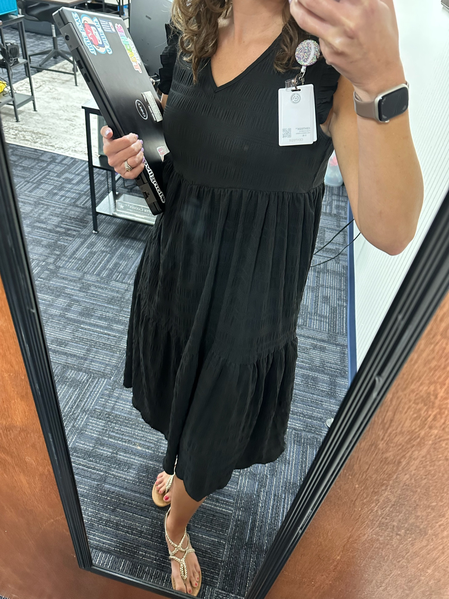 Teacher Outfit. Super simple black midi dress. I’m wearing a small. Runs true to size. Dress it up with some chunky jewelry and you’re done! 

#teacherootd #teacheroutfits 


#LTKworkwear #LTKfindsunder50
