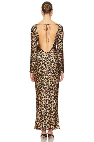 Verona Printed Satin Dress in Leopard | Revolve Clothing (Global)