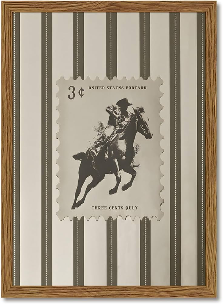 Vintage Western Wall Art, Striped Rodeo Wall Decor Southwest Cowboy Poster Canvas Prints, Retro S... | Amazon (US)