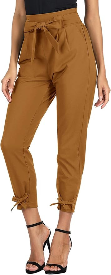 GRACE KARIN Womens Casual High Waist Pencil Pants with Bow-Knot Pockets for Work | Amazon (US)