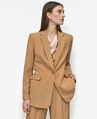 DKNY Women's Notched Collar One-Button Blazer - Macy's | Macy's