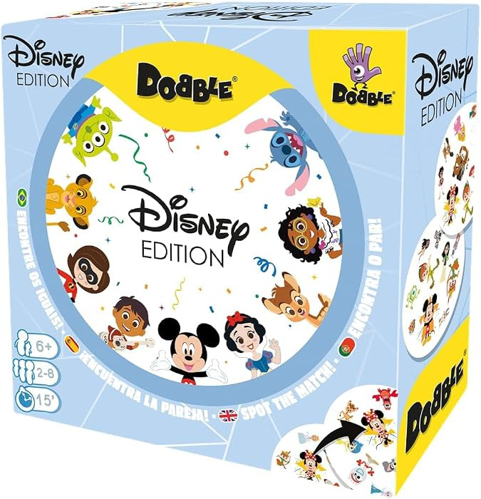 Asmodee | Disney Dobble | Family Card Game | Ages 6+ | 2-8 Players | 15 Minutes Playing Time | Amazon (UK)
