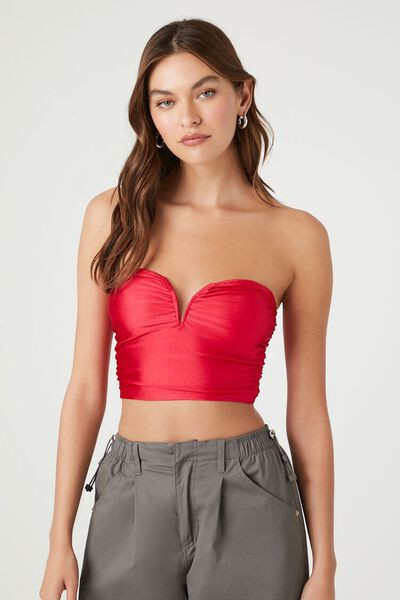 Plunging Sweetheart Tube Crop Top | Forever 21 | Forever 21 (US)