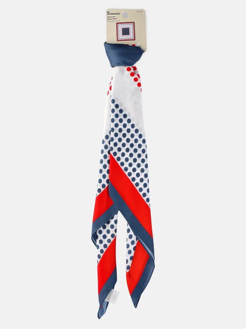 No Boundaries Women's Americana Print Square Scarf | Walmart (US)