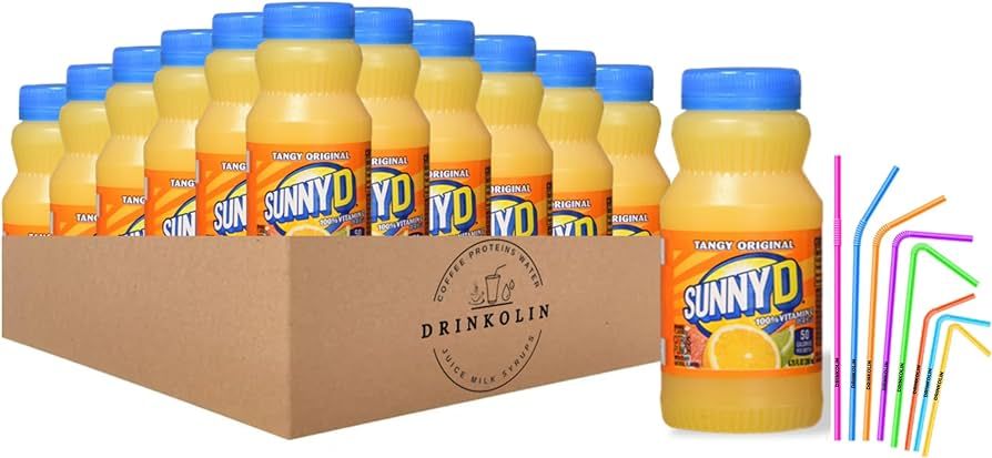 Sunny D Tangy Original Orange Flavored Citrus Punch 6.75 fl. oz. bottle, (12 pk.) by Drinkolin | Amazon (US)