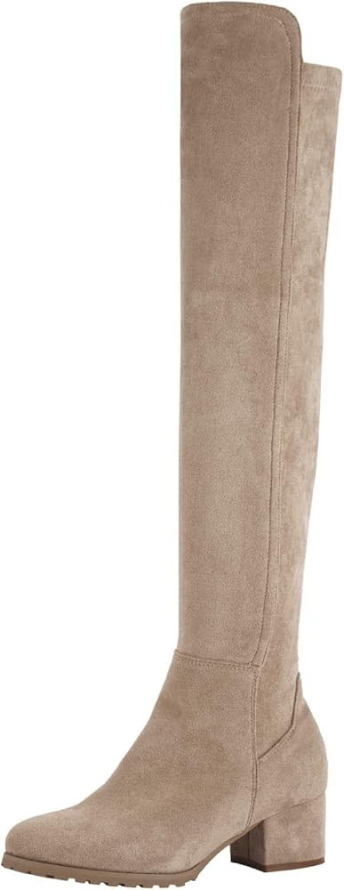 Shoe'N Tale Chunky Block Low Heel for Women Comfortable Over The Knee Thigh High Boots | Amazon (US)