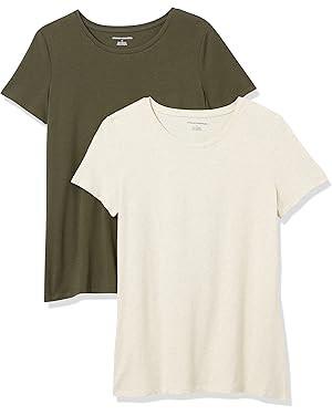 Amazon Essentials Women's Classic-Fit Short-Sleeve Crewneck T-Shirt, Multipacks | Amazon (US)