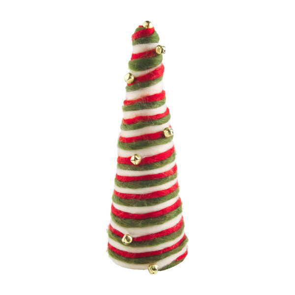 Mud Pie Multi Wool Decorative Tree in Red | Mud Pie