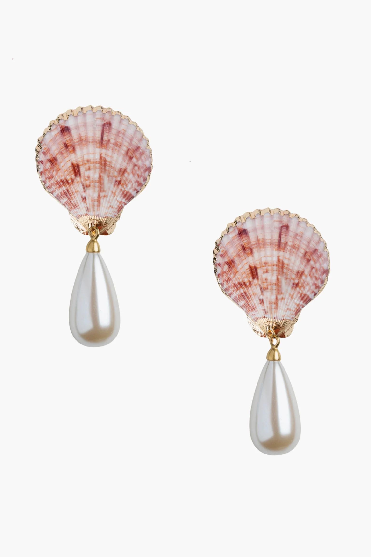Capri Shell Pearl Drops Earrings | Tuckernuck (US)