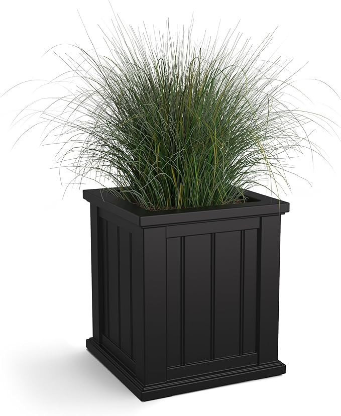 18 in. Patio Planter in Black | Amazon (US)