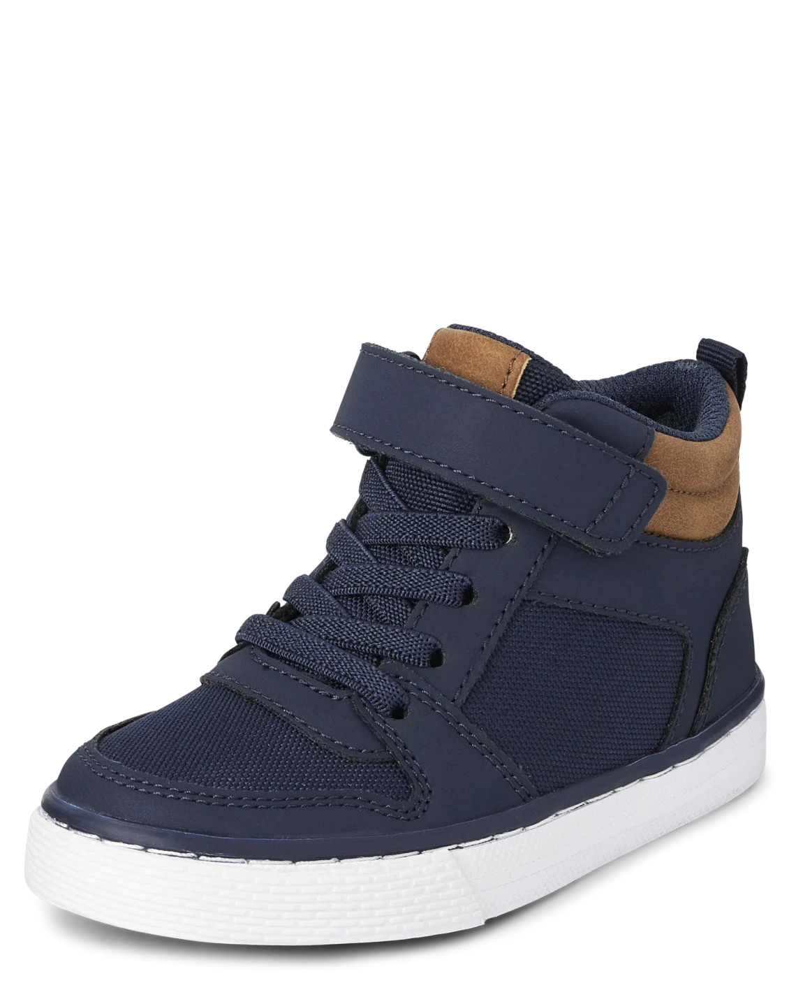 Toddler Boys Contrast Cuff High Top Sneakers - blue | The Children's Place