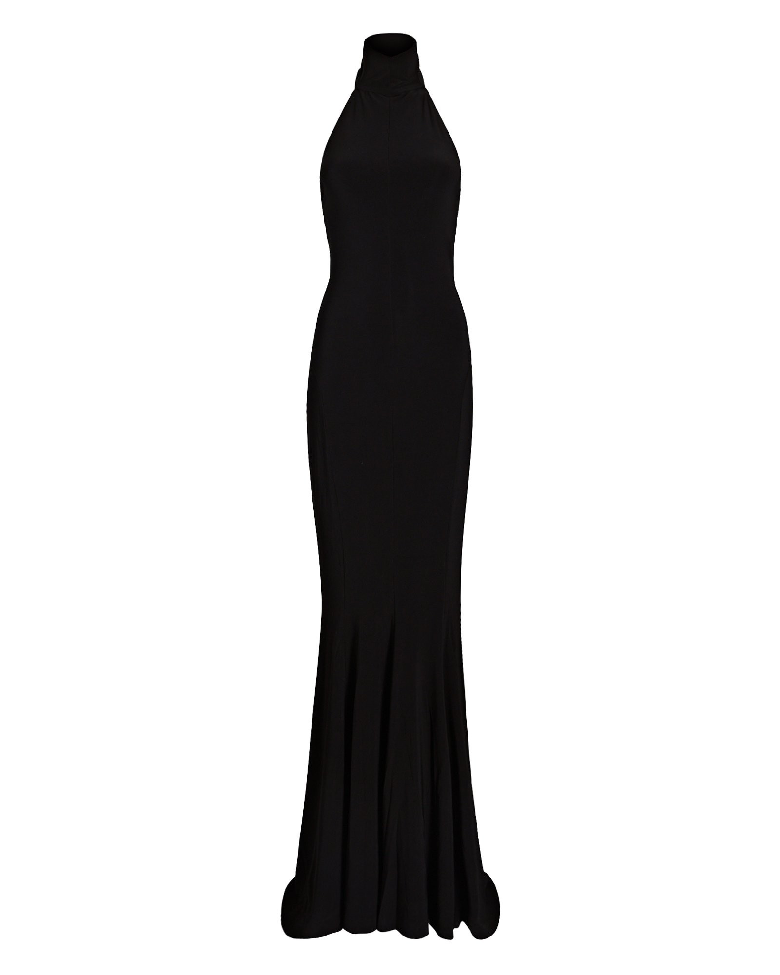 Jersey Halter Fishtail Gown | INTERMIX