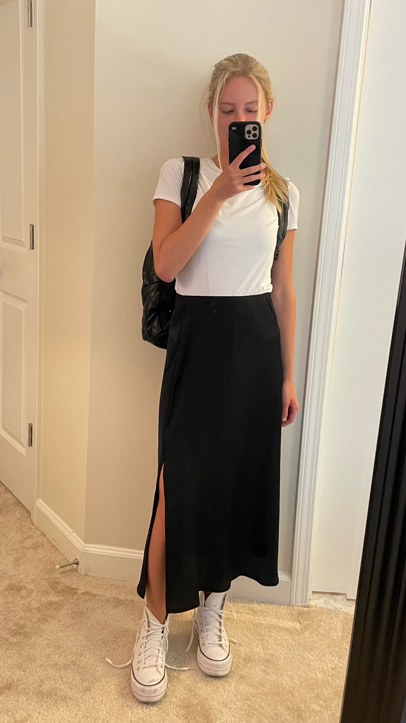 Size S in top
Size XS in skirt, on sale!
Size 6 in converse
#workwear #target #abercrombie

#LTKworkwear #LTKunder50 #LTKsalealert