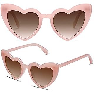 ZYApril Love Heart Shaped Sunglasses for Women - Vintage Cat Eye Mod Style Retro Glasses as Chris... | Amazon (US)