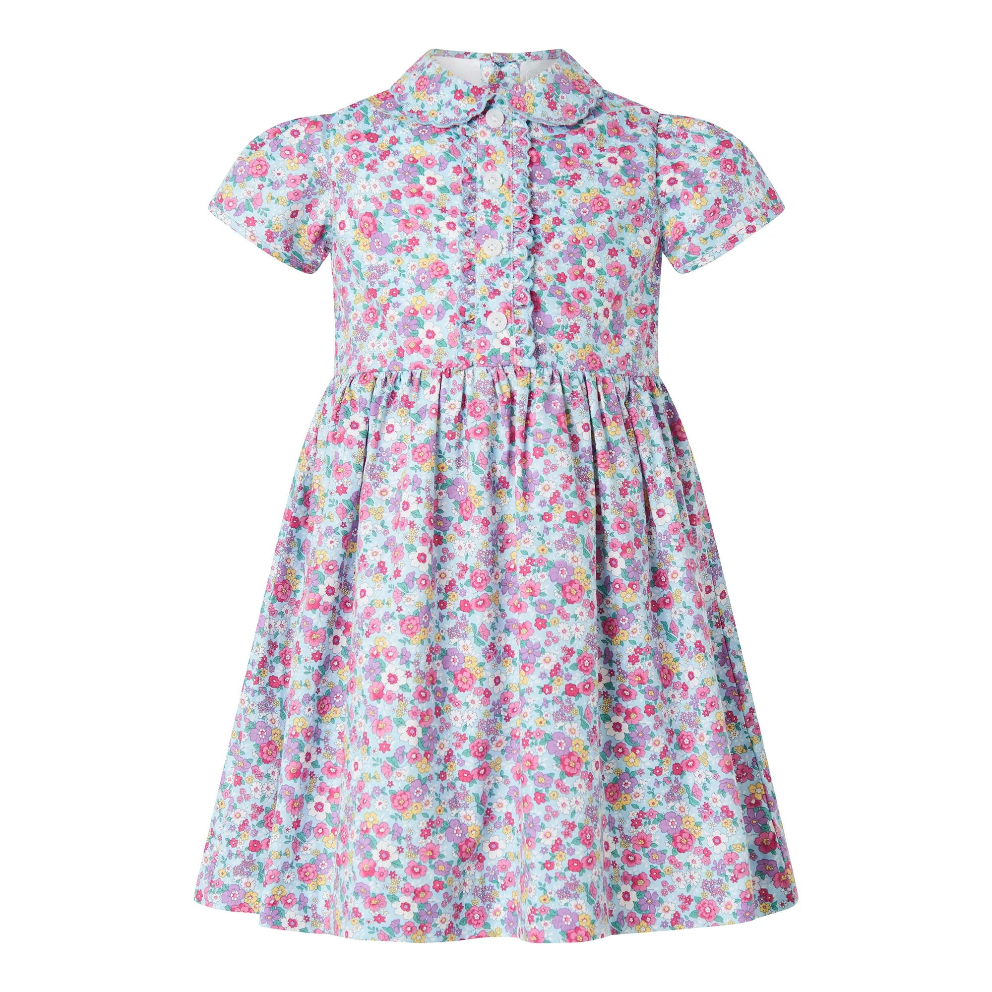 Candy Floral Half Button-front Dress | Rachel Riley