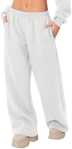 LOMON Wide Leg Sweatpants Women Fleece Sweat Pants Fall Winter Clothes 2026 | Amazon (US)