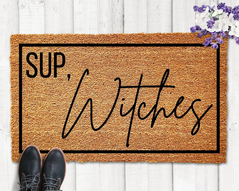 Sup Witches Halloween Doormat Halloween Doormat Fall Decor - Etsy | Etsy (US)