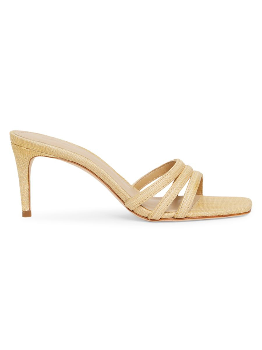 Shop Saks Fifth Avenue 70MM Woven Straw Mules | Saks Fifth Avenue | Saks Fifth Avenue