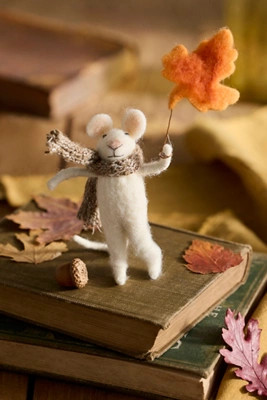Fall Foliage Mouse Felt Critter | Anthropologie (US)