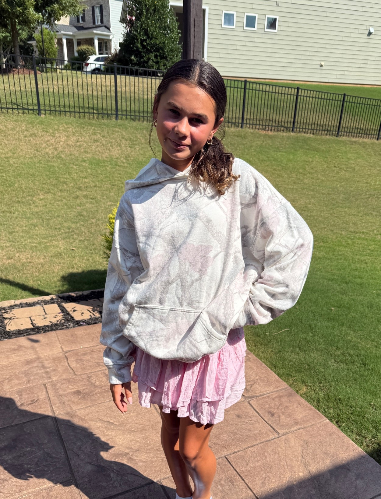 Tween girl pink camo dream!  The print, color and of course the oh so soft hand!
Hoodie: XS
Skirt: XXS

Back to school
Tween influencer 
Tween girl
Tween fashionn

#LTKKids #LTKFamily #LTKStyleTip