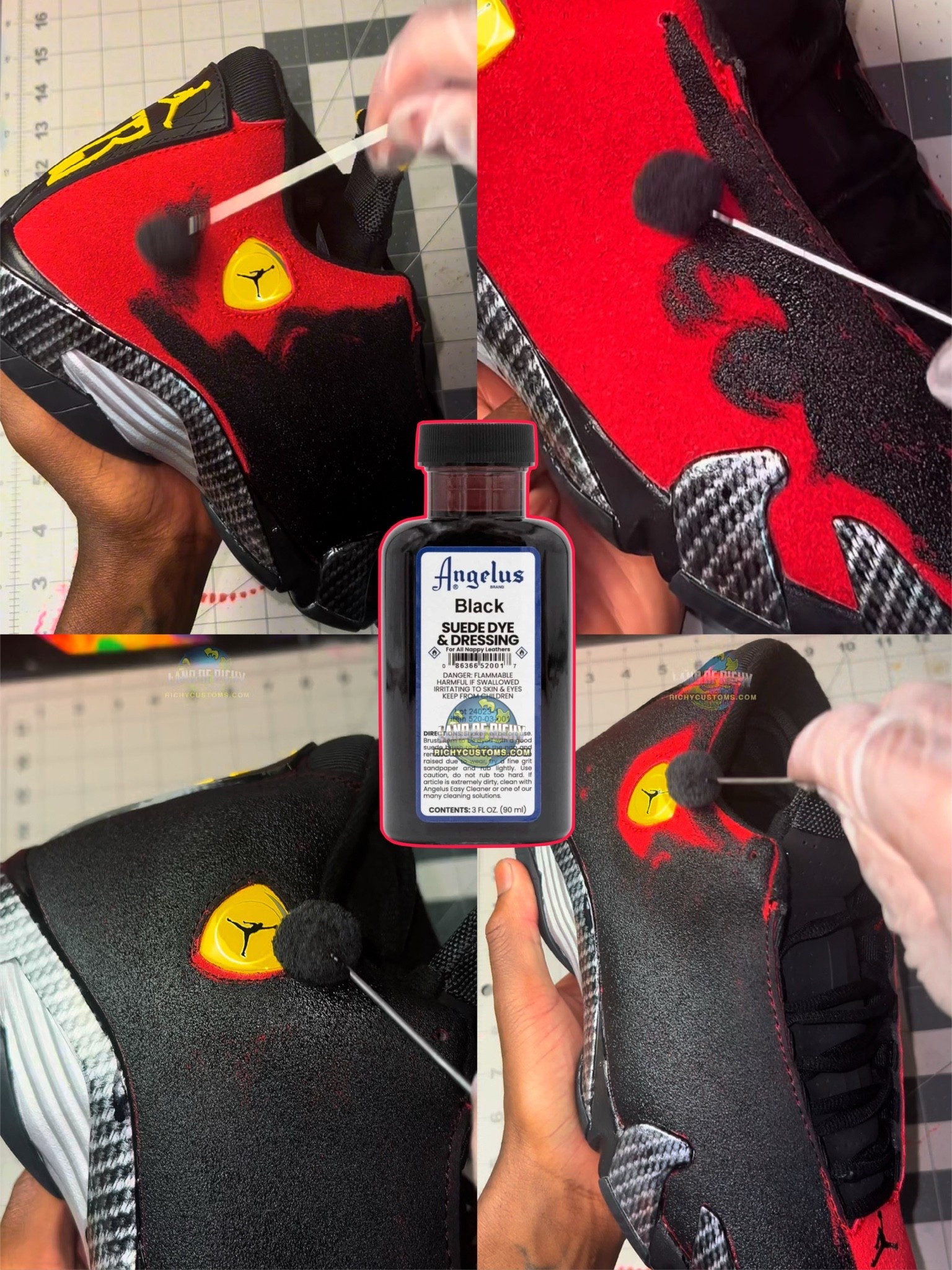 Transform your JORDANS in just a few simple steps. 👟🔥

Step 1: Apply the Angelus Suede Dye & Dressing.
Step 2: Work it in evenly for smooth, consistent coverage.
Step 3: Let the dye work its magic and watch the color come life.

Grab yours through the link below and start your next restoration project today.

#SuedeDye #ltkart

#LTKvlog