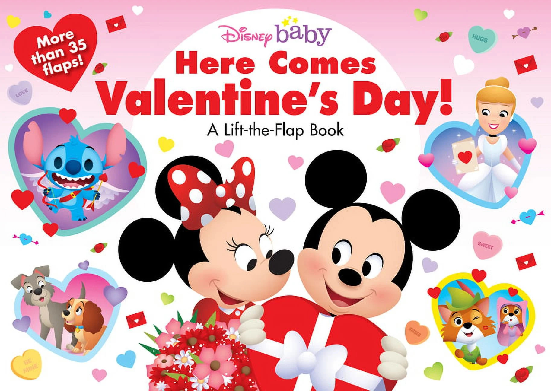 Disney Baby: Here Comes Valentine's Day!: A Lift-The-Flap Book, (Board Book) | Walmart (US)