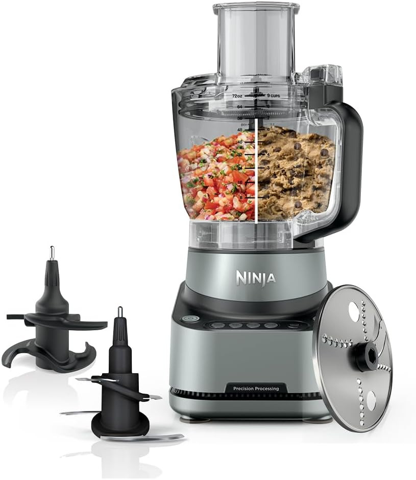 Ninja PrecisionPro Food Processor & Dough Mixer, 1000PW, 9-Cup, BZ601 | Amazon (US)